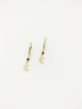 Charger l'image dans la galerie, Créoles "lune perlée dorée "