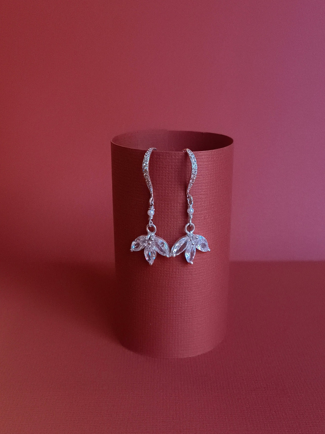 Petales : Boucles d'oreilles perle et petales